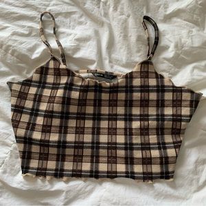 plaid crop top